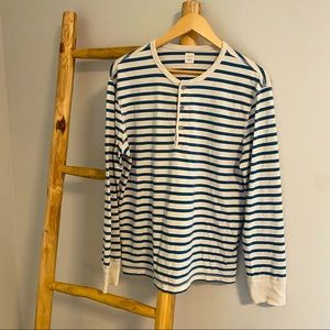 J.Crew Blue & White Striped Shirt